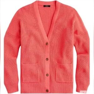 NWOT - J. Crew Vibrant Coral Cardigan
